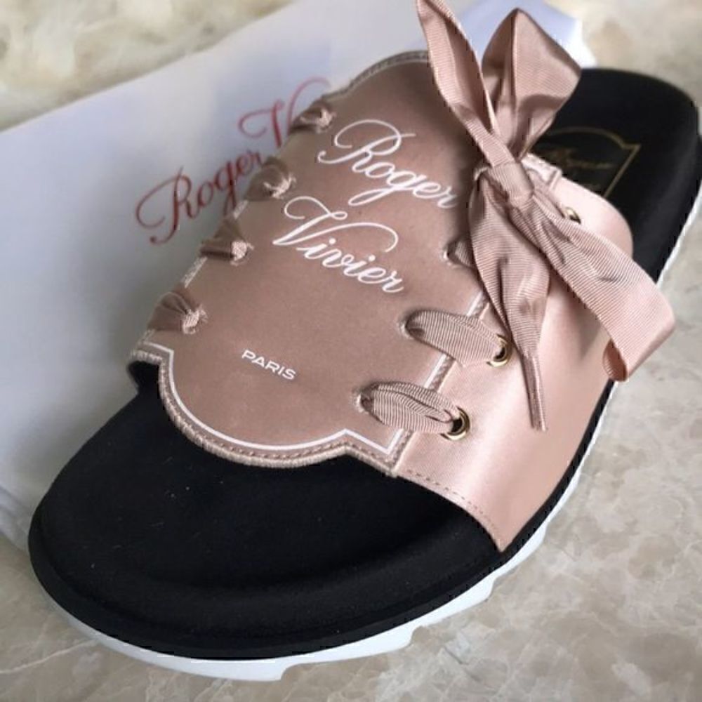 ROGER VIVIER NEW Leather Sandals made in Italy
